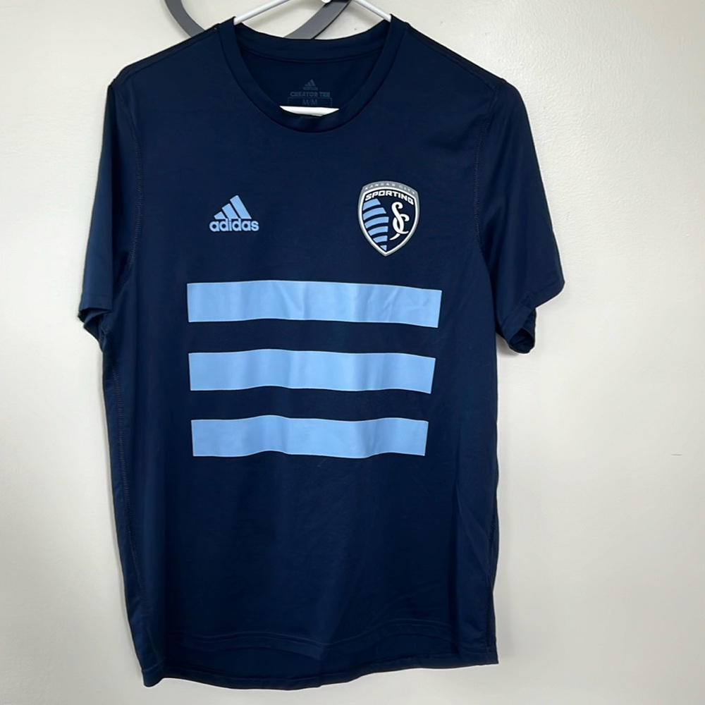 Adidas Creator Tee Sporting Kansas City Soccer Short Sleeve Shirt
